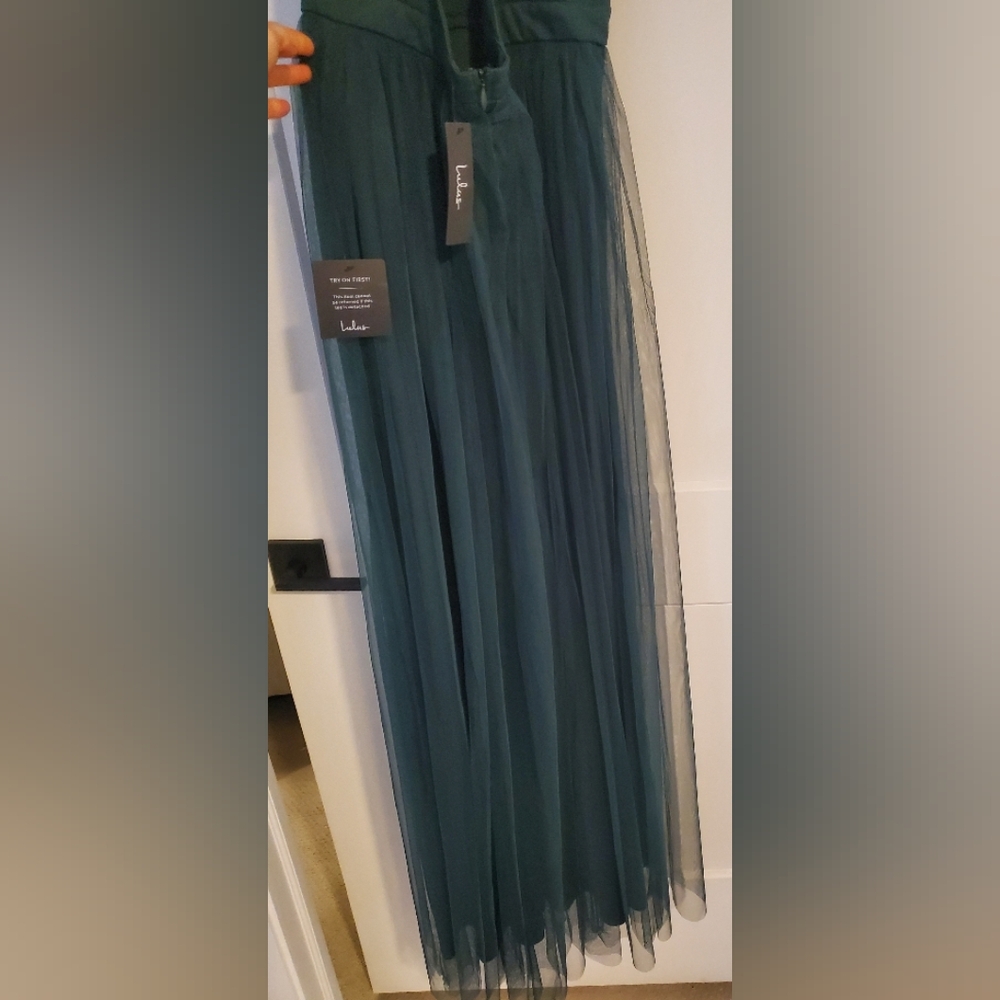 Lulus- Hunter Green Backless Maxi Dress - Picture 5 of 6